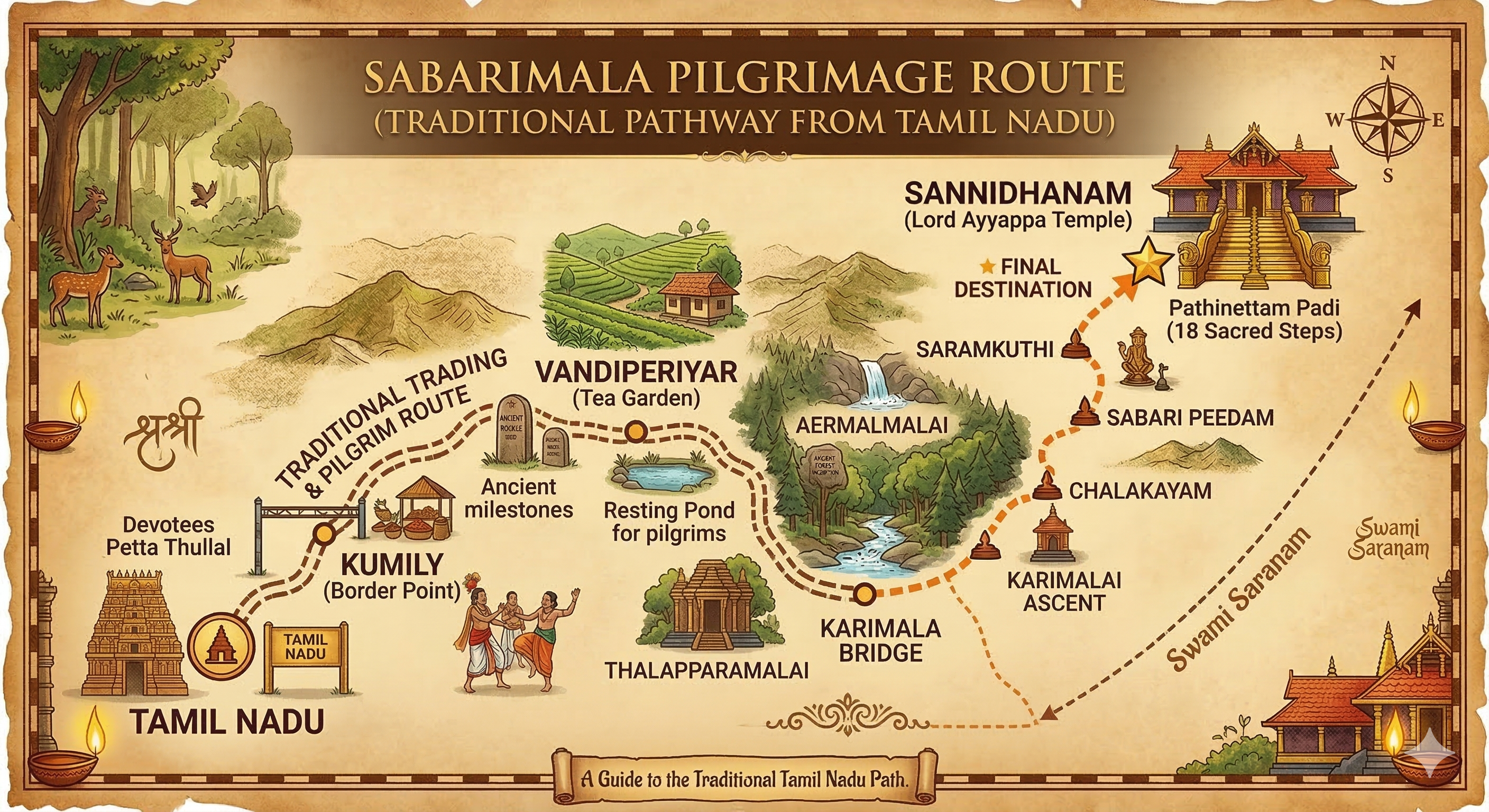 Traditional pathway from Vandiperiyar to Sannidhanam